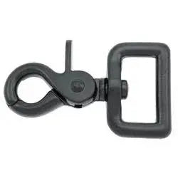 Trigger webbing snap 64mm black metal clasp for pet leashes and harnesses